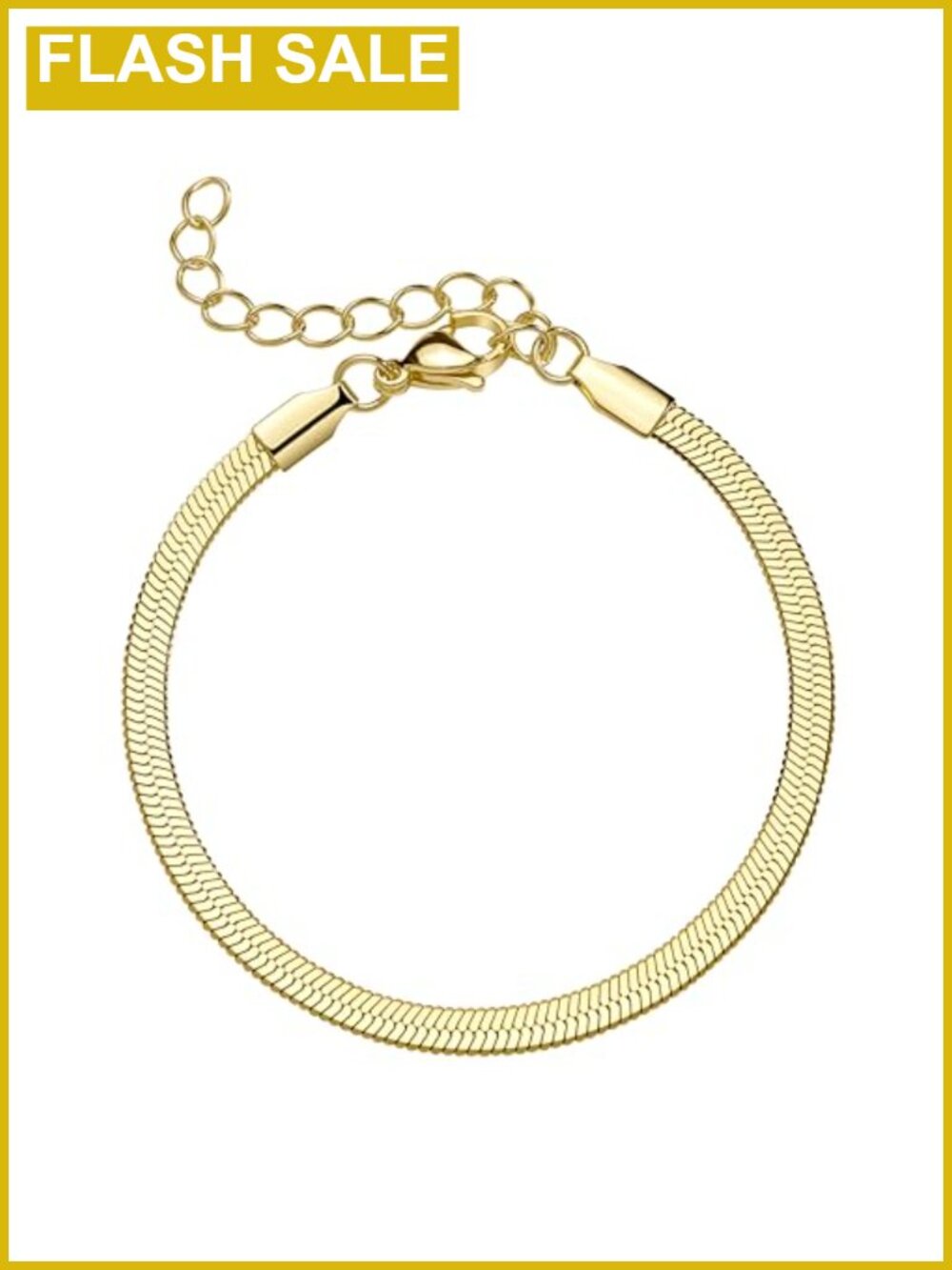 14K Gold Plated Waterproof Anklets for Women Plus Size Adjustable 10+2 Inch